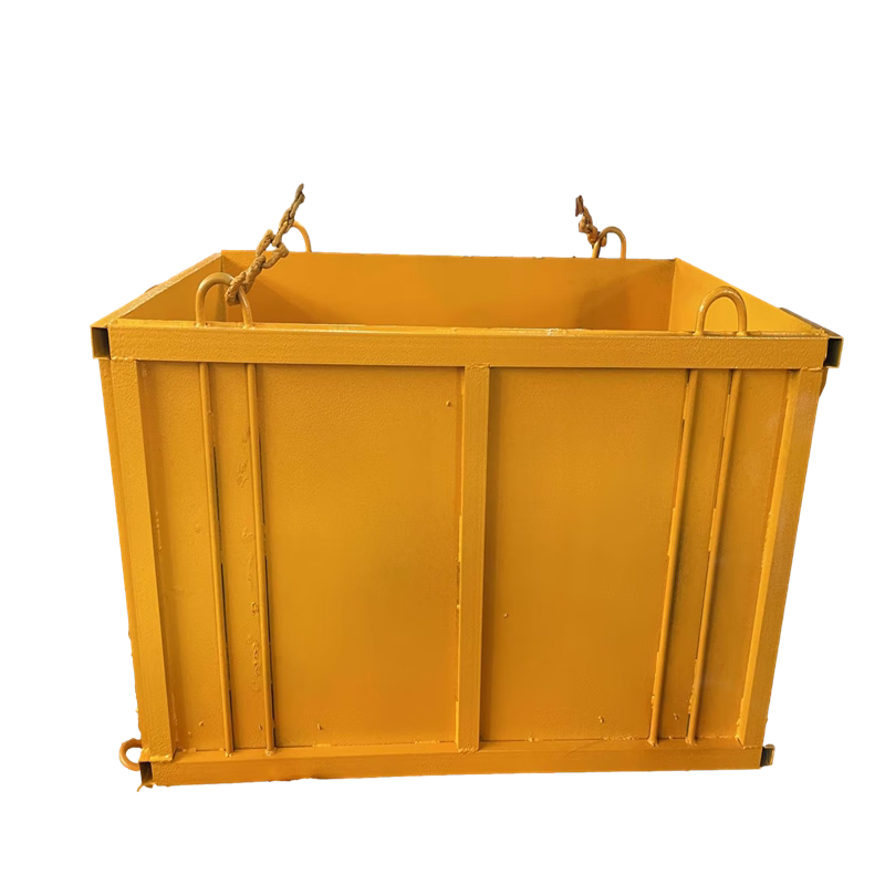 箍筋吊斗四方斗长方斗方形扣件料斗塔吊方斗工地钢筋吊斗吊笼1m*|