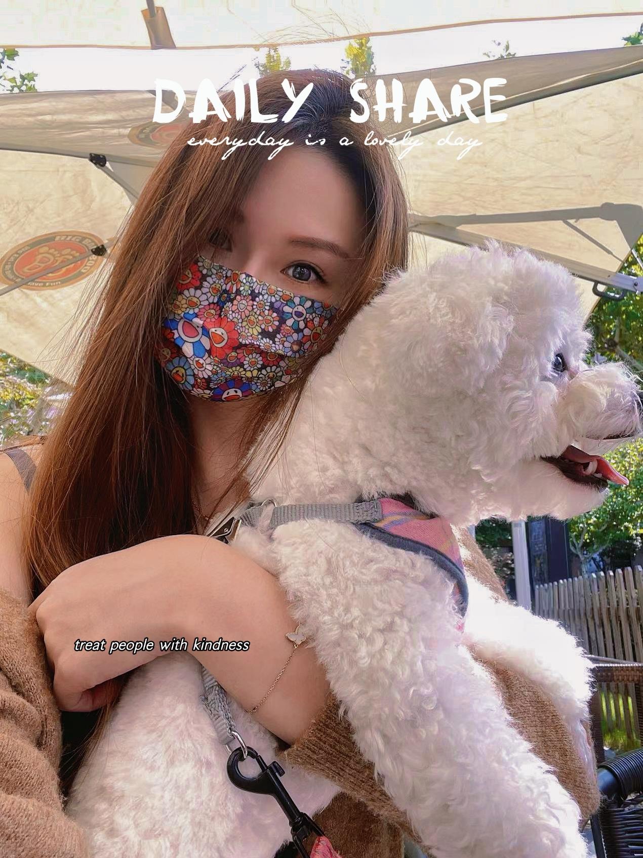 豆姐姐彩色太阳花口罩女高颜值夏季薄款时尚印花网红同款潮流图案