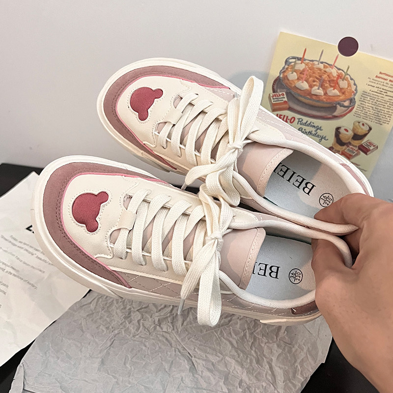 新品帆布鞋女2026春季新款设计感小众原创chic鞋子百搭小白鞋休闲