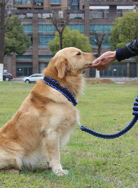 Double Strand Rope Large Dog Leashes Metal P Chain Buckle