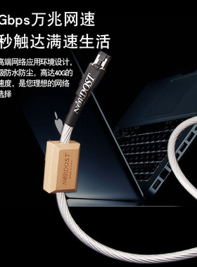 美国声弦八类万兆网线纯银CAT8电脑宽带电竞网络线发烧IIS音频线