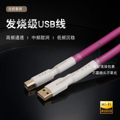 声弦DAC线USB线无氧铜音频信号线