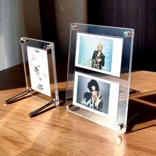 连框6框相框透明拍亚克力寸立得明星框高宫格3相架4小卡展示照片