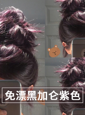 黑加仑紫葡萄紫色自己在家染发剂膏泡泡沫天然植物纯无刺激正品牌