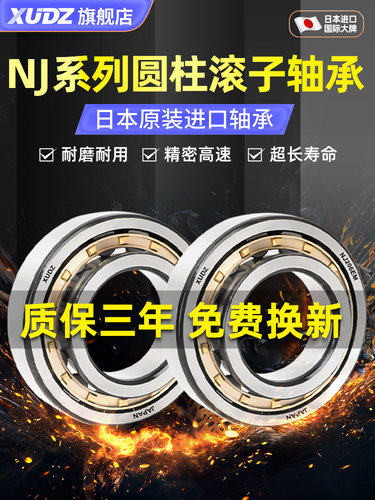 日本进口XUDZ圆柱滚子轴承NJ2203高速2204 2205 2206 2207 2208EM