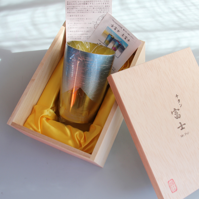 日本咖啡杯双层隔热钛合金咖啡杯