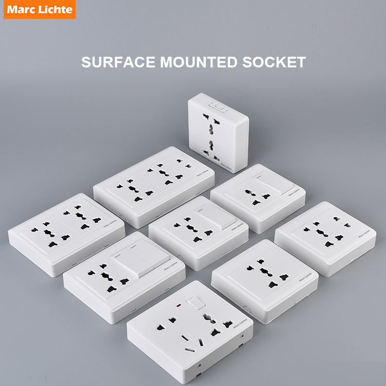 一体明装明线超薄多功能五孔二三三插多孔国际通用万能插座面板