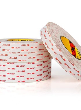 3M4930白色VHB丙烯酸强力高粘耐高温0.6mm厚度泡棉双面胶