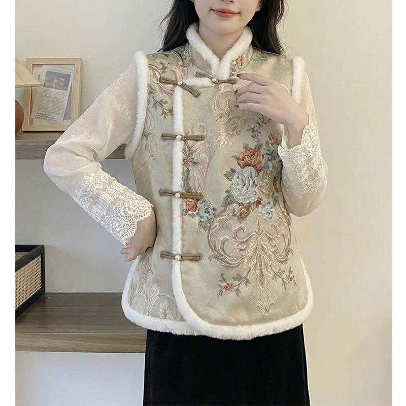 知心衣秋冬季新款国风无袖上衣唐装盘扣中式复古外套坎肩加厚马甲,女装/女士精品,马夹,淘宝优惠券,粉丝福利购,淘宝优惠卷