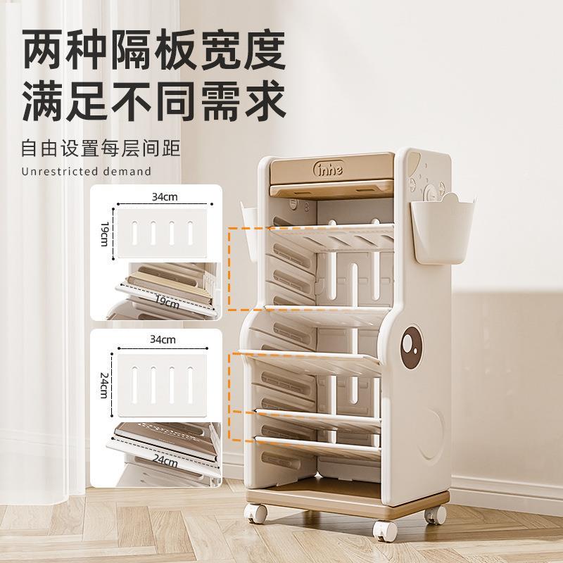 儿童书架桌面可移动家用收纳架落地整理简易柜子宝宝收纳