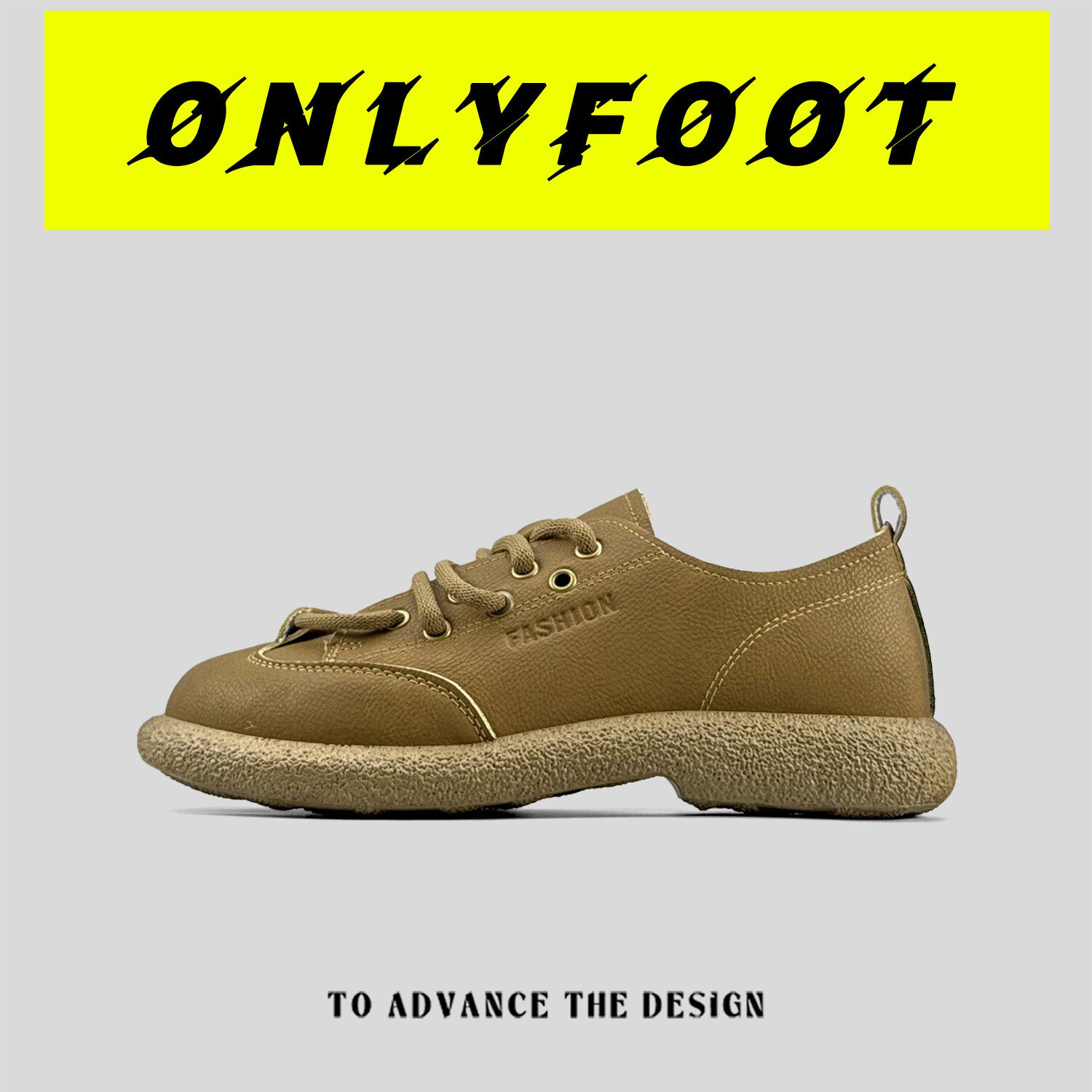 Onlyfoot男鞋复古大头休闲勃肯鞋厚底舒适工装懒人鞋百搭商务德比