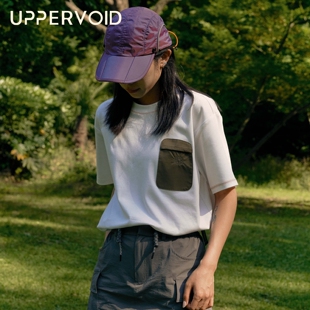 UPPERVOID二普纬度 户外凉感重磅纯棉口袋T恤男女 THE TEE1.1短袖
