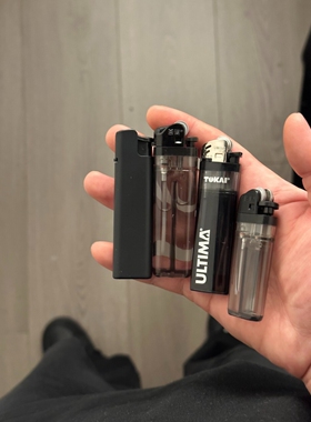 黑色酷四件套砂轮明火一次性打火机高颜值创意个性新款男友礼物潮