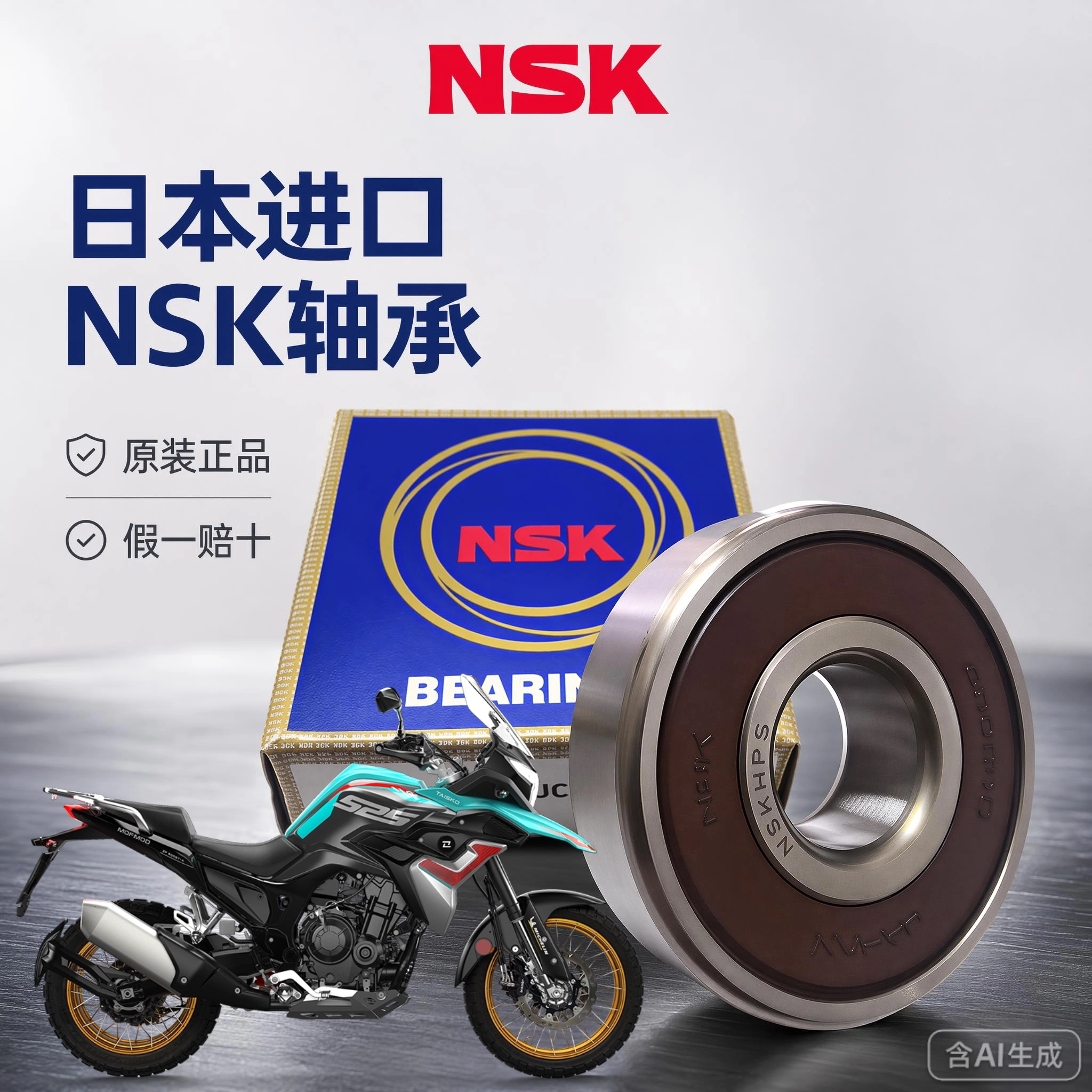 适用凯越500X/F/525X/321R单摇臂前后轮正品进口轴承高速静音耐磨图片