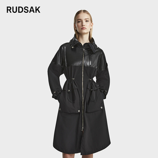 RUDSAK JENIRA女士长款 2024新品 宽松防风连帽户外透气风衣