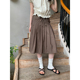 长裙a字包臀半裙工装 dorydory 百搭系带百褶半身裙巨好看 裙