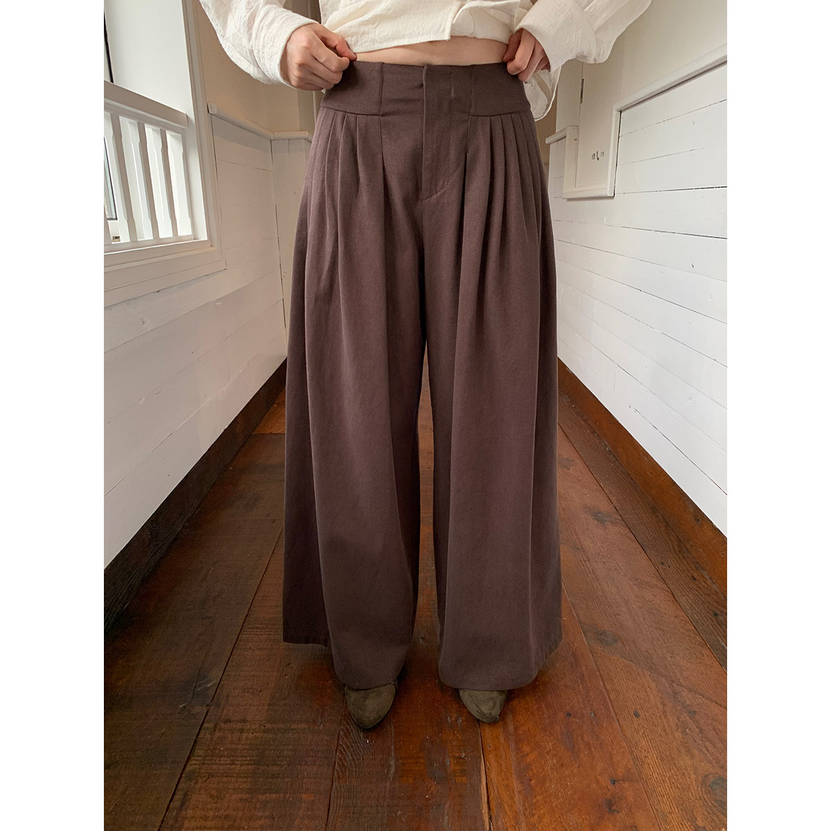 dorydory春季新款塔克褶百搭垂感宽松阔腿裤显瘦高级慵懒风休闲裤,女装/女士精品,休闲裤,淘宝优惠券,粉丝福利购,淘宝优惠卷