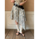 dorydory 提花蕾丝不规则斜下摆半身裙巨好看 垂坠感a字长裙