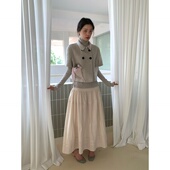 小个子羊毛毛呢外套冬 灰色双排扣双面呢大衣女短款 dorydory 短袖