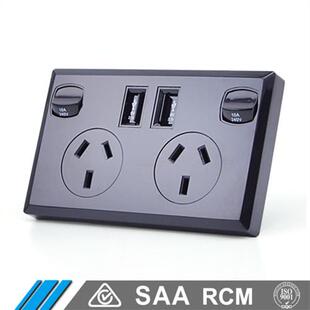 澳大利亚新西兰三孔USB墙壁插座开关插座带USB充电SAA认证澳规插