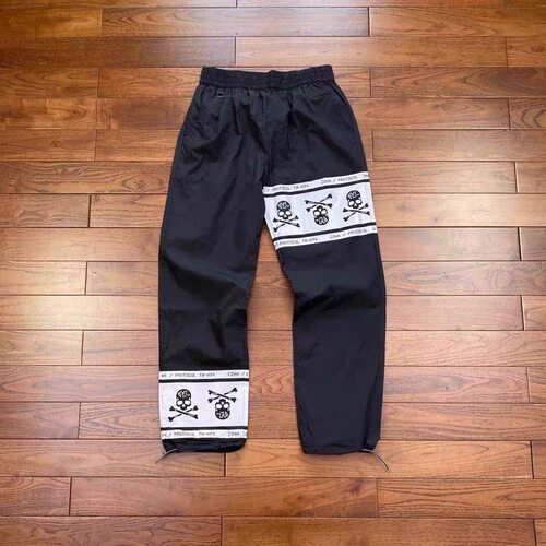日系高街潮牌3M反光骷髅头印花男女同款宽松休闲裤卫裤运动裤长裤