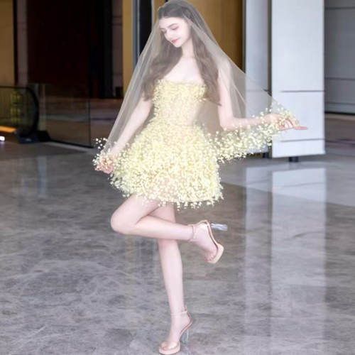 2025新款新娘订婚晚礼服裙女高级感轻奢小众高端气质名媛宴会礼服