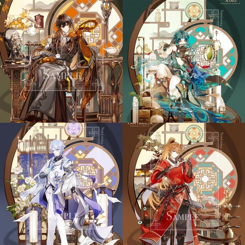 原神新年自制绝美精致钟离周边达达利亚立牌魈二次