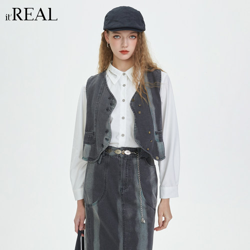 it'real老钱风极简复古女马甲