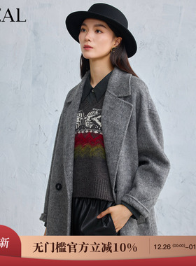 it'real瑞尔25年冬季新款长款气质百搭休闲双面呢大衣女