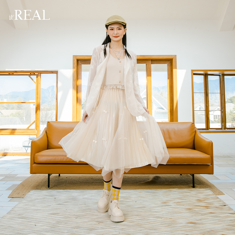 itREAL瑞尔2023夏季新款女士小西装外套上衣宽松长袖显瘦气质休闲