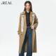 real瑞尔复古廓形风衣套装 秋冬小众收腰收腰英伦风大衣女
