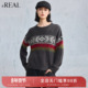 百搭民族风针织毛衣女 时尚 real瑞尔冬季 新款