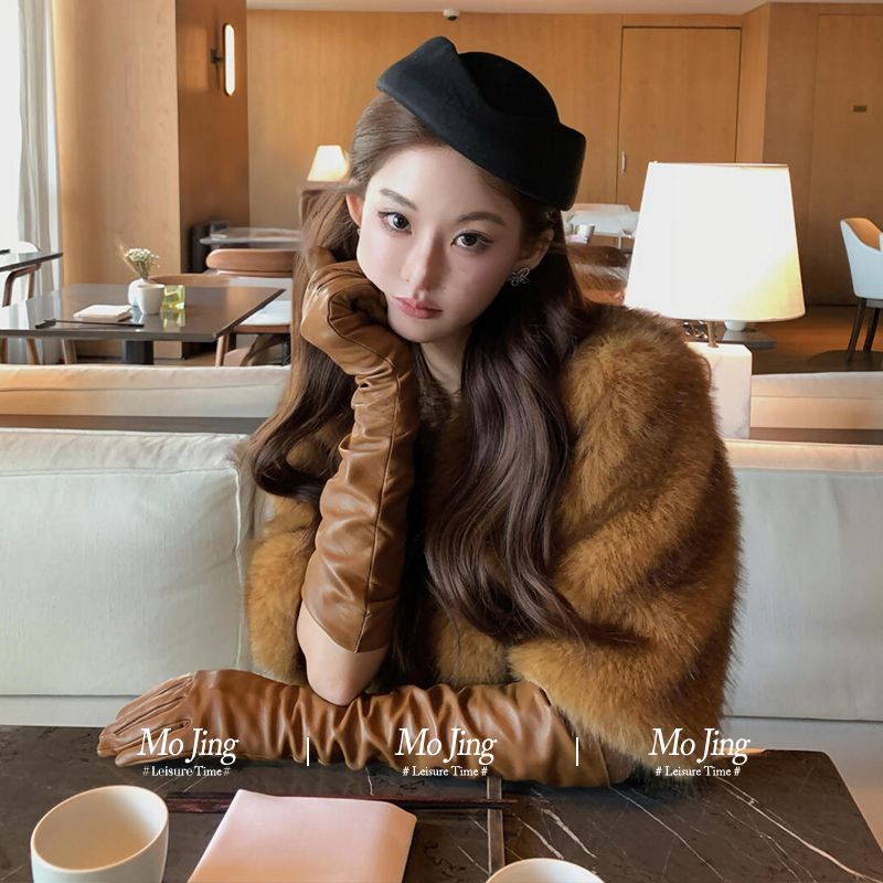 秋冬新款皮毛一体外套