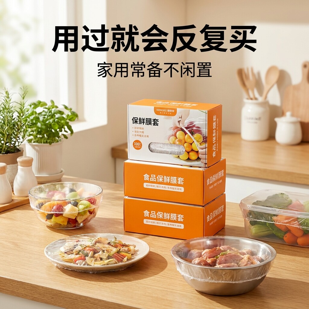 佳帮手保鲜膜套食品级保鲜膜通用图片