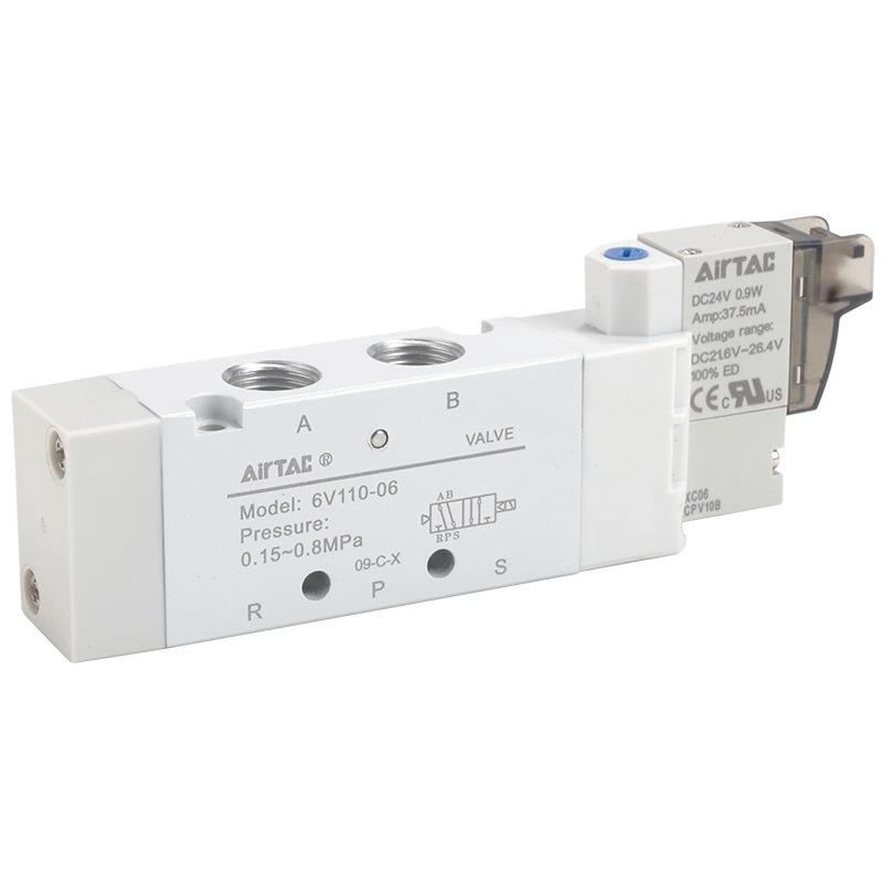 AirTac/亚德客气动二位五通换向电磁阀6V0510 110 0530 130-06-B