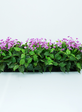 户外假花丝花绿植花箱花槽长栅栏隔断插花模拟Pothos塑料花可定制