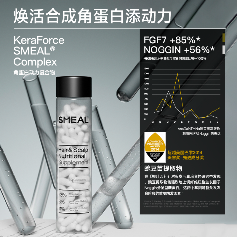 司缪养发丸头皮升级款SMEAL头发头皮营养补充剂