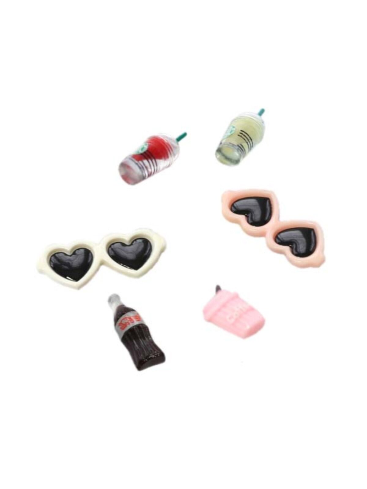 남자 YUE DIY 아로마 테라피 곰 석고 액세서리 크라운 스타 커피 컵 안경 개체 폭력 곰 장식을 들고