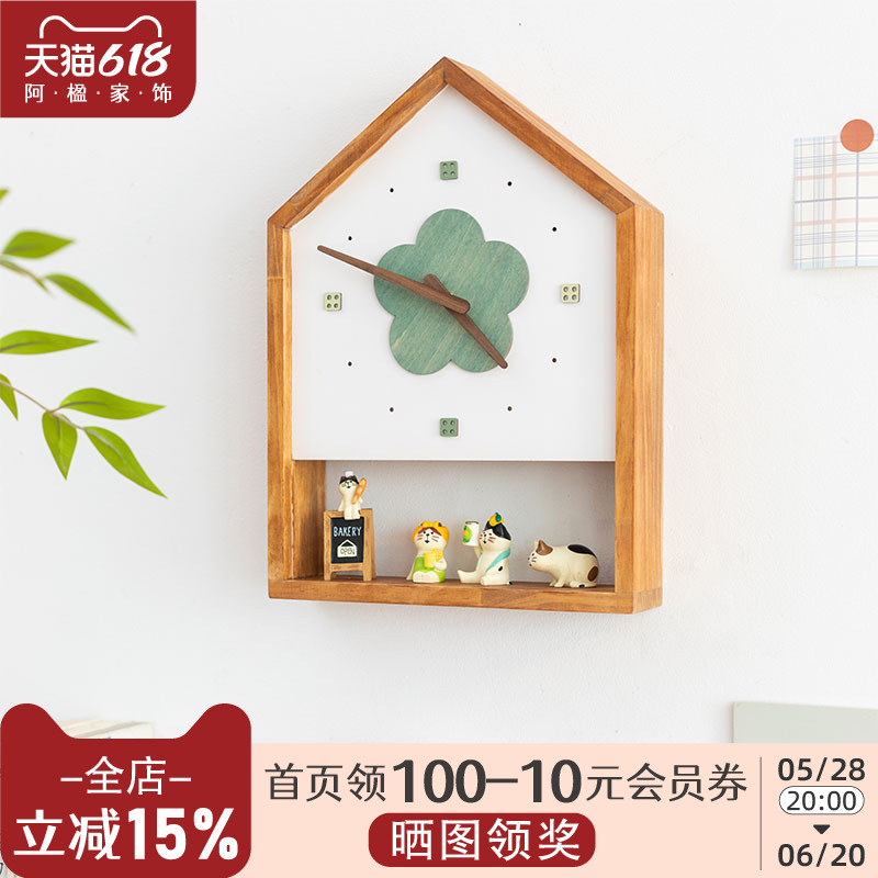 阿楹 高档创意艺术时钟表简约ins家用装饰客厅电视背景墙上壁挂画图片