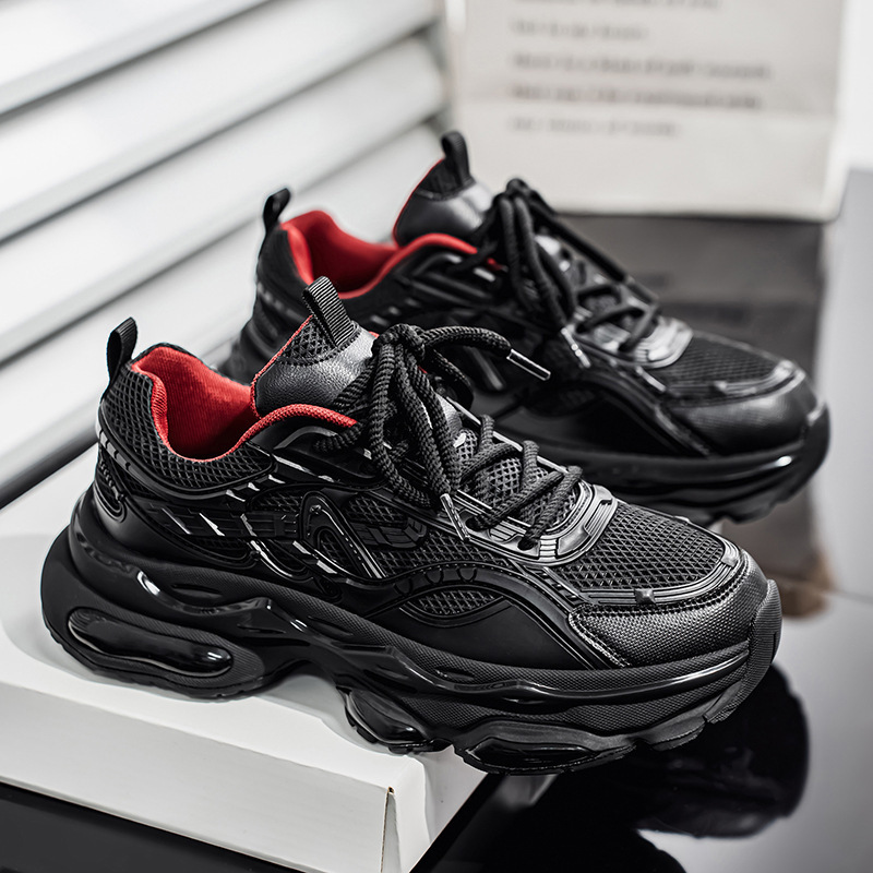 爆款老爹鞋透气休闲鞋厚底运动鞋男鞋2025春季新款百搭防滑男士鞋