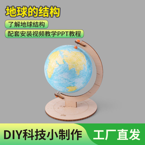 科学小实验旋转地球仪地球的结构