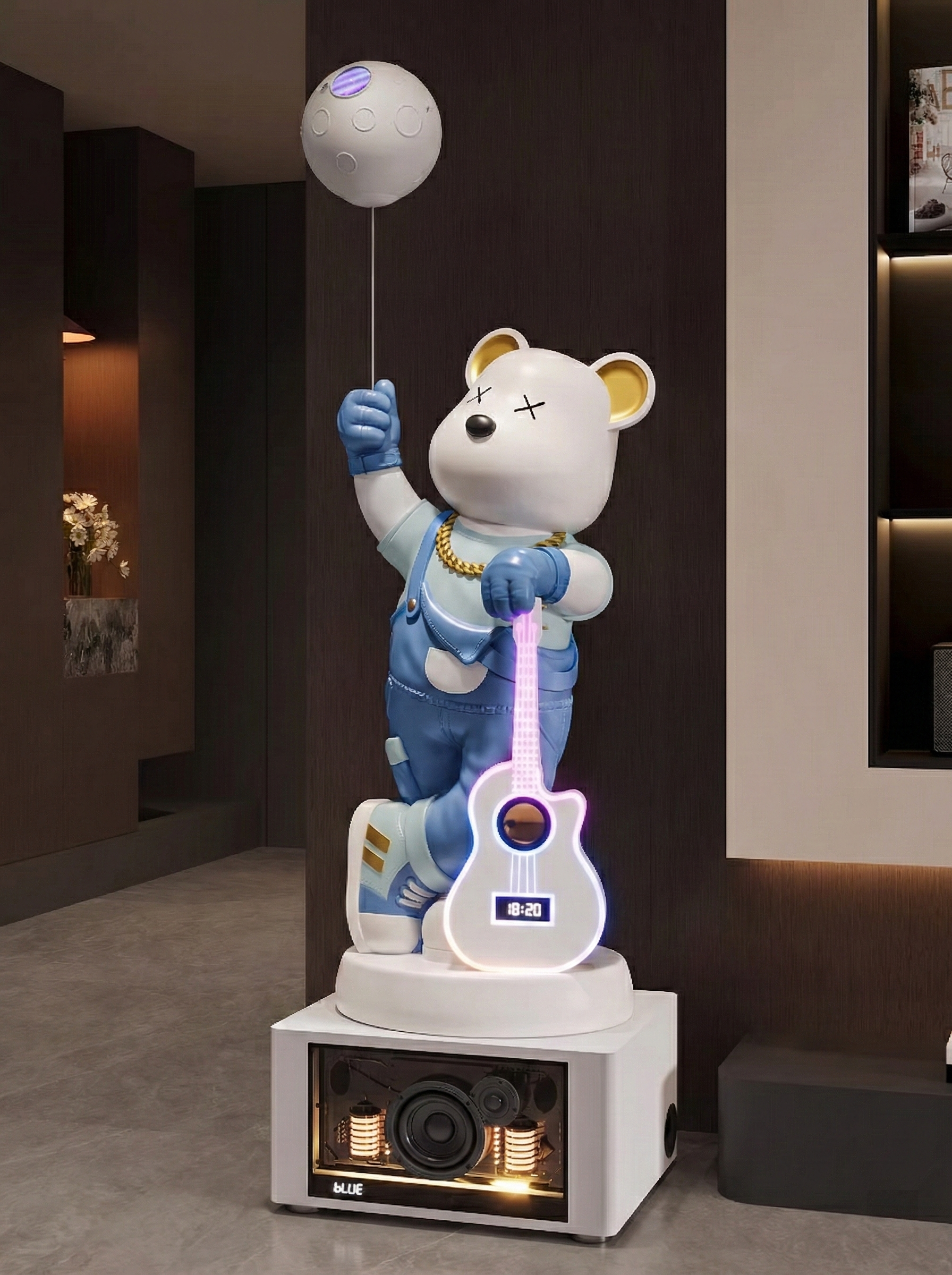 Violent Bear Living Room Decoration, Floor-Standing Light Luxury High-End Home Decor, Classy and Elegant Figurine Piggy Bank