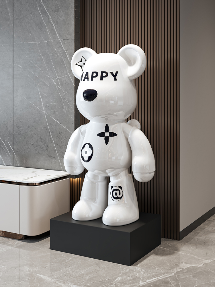大型落地网红暴力熊摆件客厅存钱罐轻奢高档装饰品高端大气上档次
