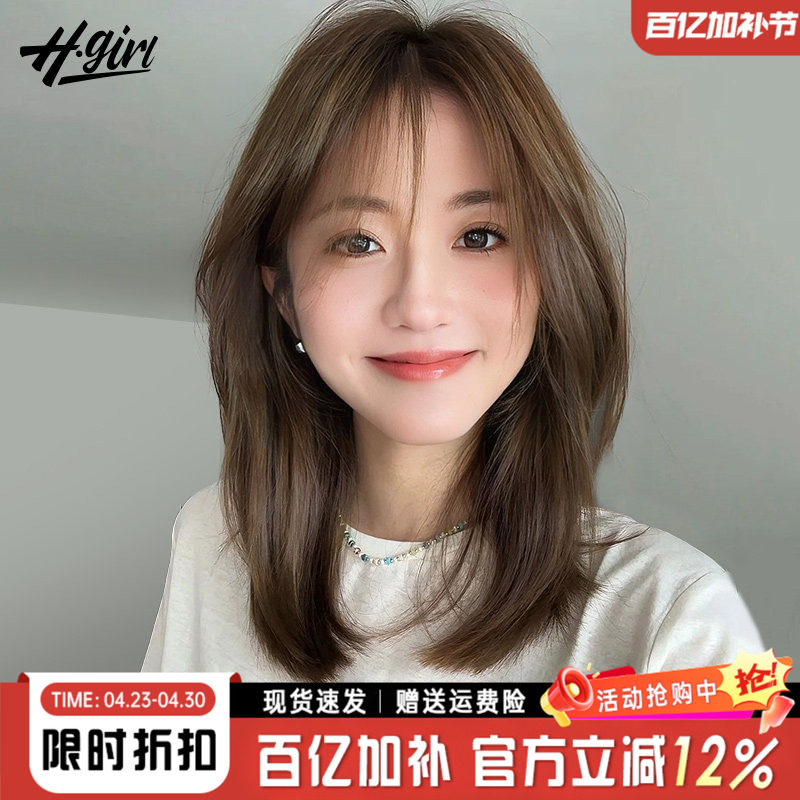 假发全头套女真人发丝自然长发无痕隐形刘海女士锁骨发化疗假发套