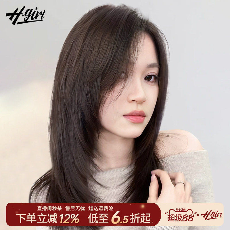 无痕隐形刘海整顶假发