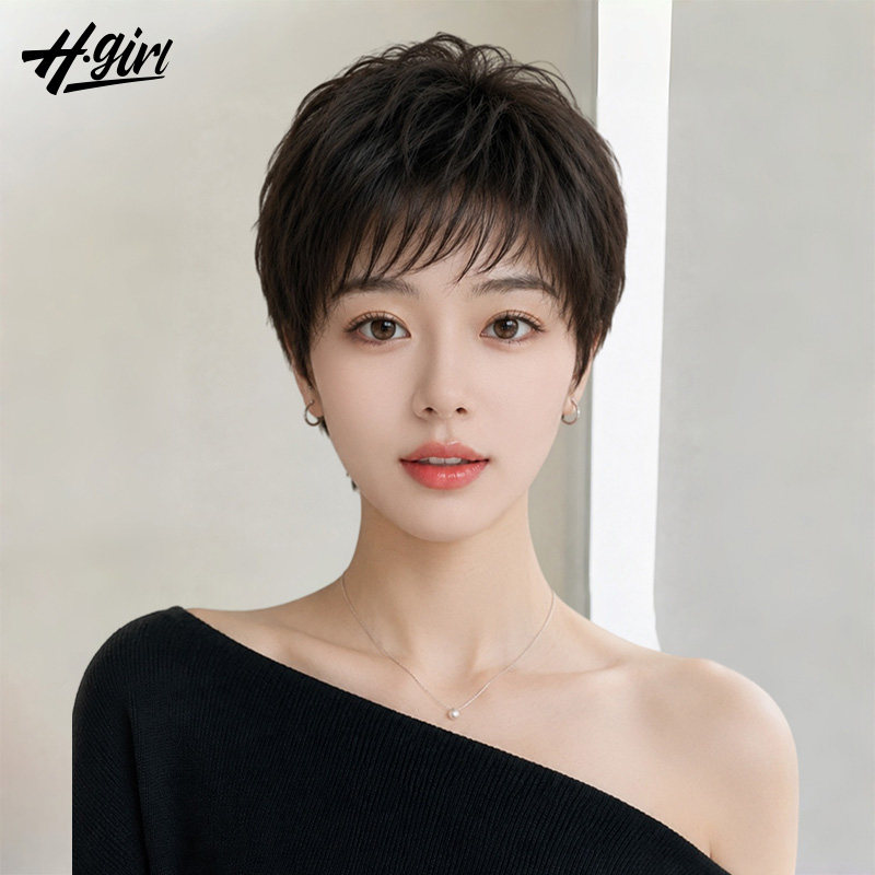 假发全头套女气质高端短卷发中老年妈妈款自然轻薄透气短发假发套