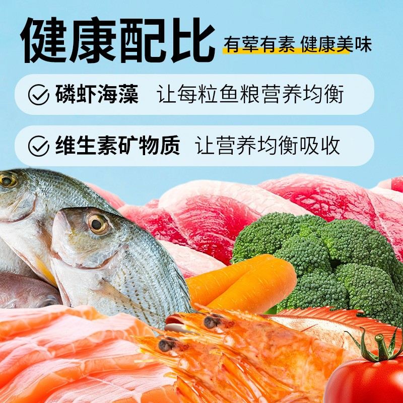 绘彩吉罗鱼饲料高蛋白蓝红金彩虹吉罗鱼食下沉型吉罗增艳专用鱼粮图片