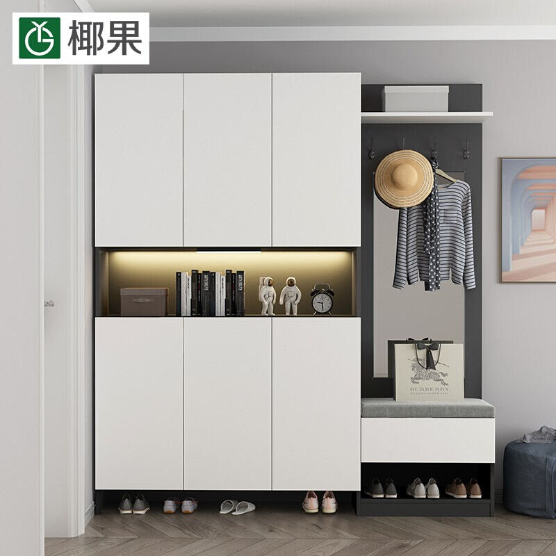 椰果鞋柜门口入户玄关柜简约现代大容量储物柜客厅阳台门外入户鞋属于什么档次？