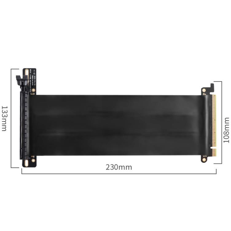 佳翼 PCIE3.0 X16 显卡坚装延长线柔性PCB 机箱硬盘固态U.2转接线