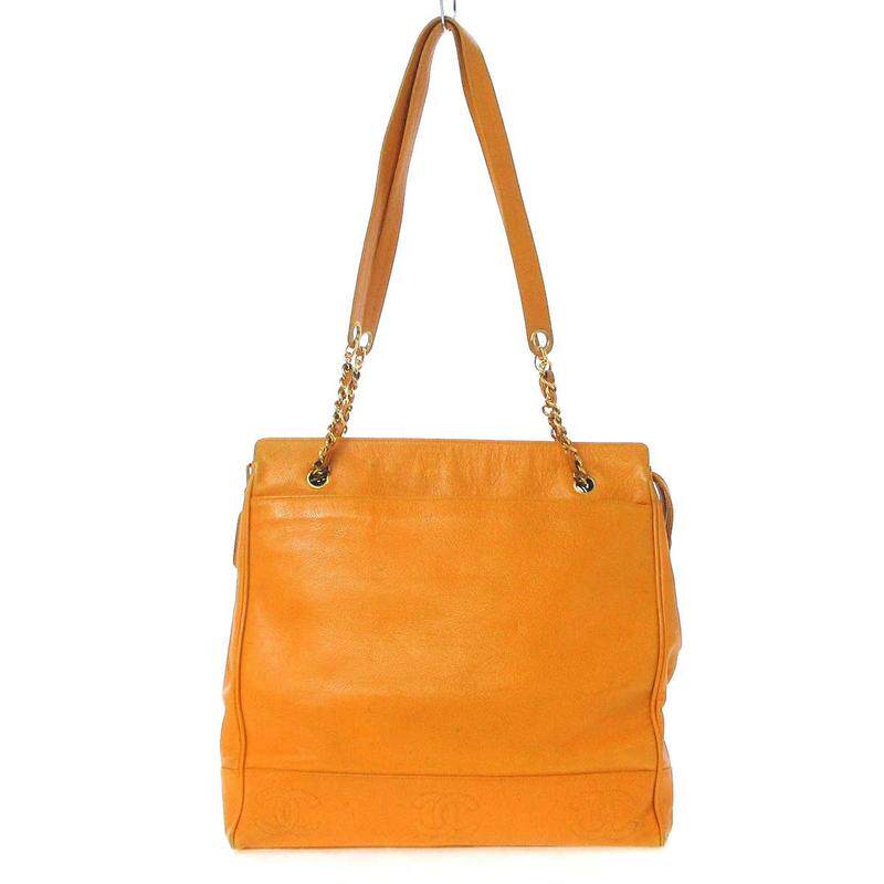 中古香奈儿85新Triple Coco单肩包橙色35488572